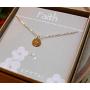 EFYTAL Small Cross Necklace for Women and Girls, Christian Gifts for Easter, First Communion, Confirmation, Baptism, Gold Filled Dainty, Tiny Pendant Jewelry, Religious Gift for Catholic Birthday