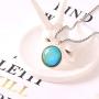 KOEDLN Color Changing Necklace Round Glass Convex Simple Necklace Temperature Color Change Creative Jewelry for Women Men