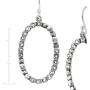 Silpada Oval Glitz Beaded Open Drop Earrings with Crystals in Sterling Silver