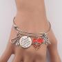 BAUNA Nurse Bracelet Never Underestimate The Difference You Made and The Lives You Touched Heartbeat Stethoscope RN Jewelry Retirement Gifts for Nurses