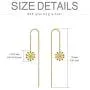 925 Sterling Silver Gold Plated Sunflower Daisy Threader Earrings Stud Drop Dangle You are My Sunshine Jewelry Gifts for Women Mom 925 Sterling Silver Gold Plated Sunflower Daisy Threader Earrings Stud Drop Dangle You are My Sunshine Jewelry Gifts for Women Mom