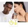 U7 Couples Necklace Stainless Steel Gold Color Custom Cat Yin Yang/Heart Puzzle BFF Friendship/Mother Daugther/His and Her Matching Set Necklaces for Men Women
