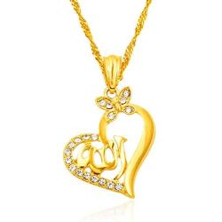 New Arabic Women Islamic Muslim God Allah 18K Gold Plated Charm Pendant Necklace Jewelry Ramadan Gift