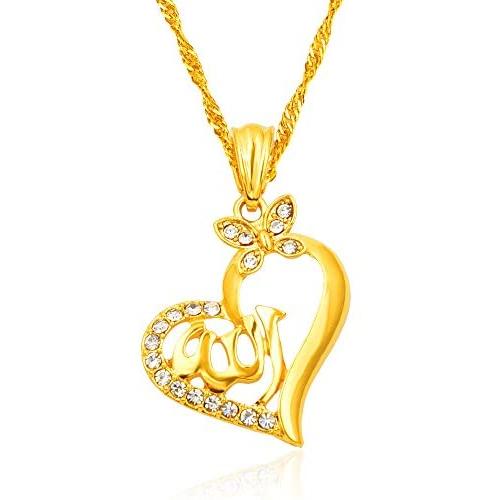 New Arabic Women Islamic Muslim God Allah 18K Gold Plated Charm Pendant Necklace Jewelry Ramadan Gift