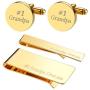 BodyJ4You 4PC Cufflinks Tie Bar Money Clip Button Shirt Father Day Love Best Dad Gift Box Set