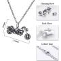 HooAMI Vintage Motorcycle Biker Pendant Cremation Jewelry Keepsake Memorial Urn Necklace