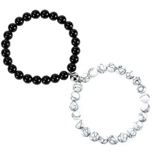Magnetic Bracelets for Couples 2 Pieces Magnet Matching Distance Relationship Bracelet for Couples Natural Stone Beads Bracelets for women men girl Boyfriends and Girlfriends Magnetic Bracelets for Couples 2 Pieces Magnet Matching Distance Relationship Bracelet for Couples Natural Stone Beads Bracelets for women men girl Boyfriends and Girlfriends