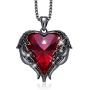 CDE Angel Wing Love Heart Necklaces for Women Silver Tone/Gold Tone Pendant Valentines Day Jewelry Gifts for Women Mom/Wife/Sister