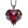 CDE Angel Wing Love Heart Necklaces for Women Silver Tone/Gold Tone Pendant Valentines Day Jewelry Gifts for Women Mom/Wife/Sister