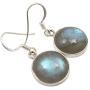 SilverStarJewel Bijoux 14 x 14 mm Labradorite Earrings 1.3'' Sterling Silver