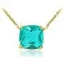 925 Sterling Silver 10mm/0.39'' Cushion Cut Solitaire Gemstone Pendant Necklace for Women, 18 inch