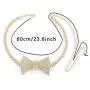 Sethain Boho Rhinestone Choker Necklace Silver Crystal bowknot Necklaces Party Jewelry Accessories for Women and Girls