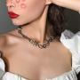 YERTTER Dainty Tennis Chain O Rings Chain Choker Necklace Boho Jewelry Set Layered Pendant Statement Chunky Chain Necklace for Women Man