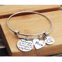 Meibai Memorial Bracelet God Has You in His Arms I Have You in My Heart Expandable Bangle Loss of Mom Gift Dad Memorial Gift