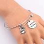 KUIYAI I Destroy Silence Bracelet with Drum Charm Funny Drummer Musician Gift