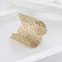 Rhinelife Lace Leaf Flower Hollow Vintage Boho Style Cuff Open Wide Big Bangle Bracelet for Women Jewelry