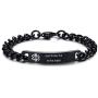 Free Custom Engraving Stainless Steel Emergency Medical Alert ID Bracelet for Men Women