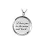 Third Time Charm Mother And Child Essential Oil Diffuser Necklace I Love You To The Moon And Back Engraved Locket Aromatherapy Jewelry, 12 Refill Pads
