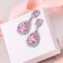EVER FAITH Womens Austrian Crystal Zircon Teardrop Dangle Earrings