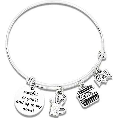 Kivosliviz Writers Bracelet Authors Gift for A Writer Author Editor Jewelry Kivosliviz Writers Bracelet Authors Gift for A Writer Author Editor Jewelry