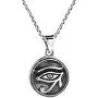 AeraVida Circle Eye of Horus Egyptian Symbol .925 Sterling Silver Pendant Necklace AeraVida Circle Eye of Horus Egyptian Symbol .925 Sterling Silver Pendant Necklace