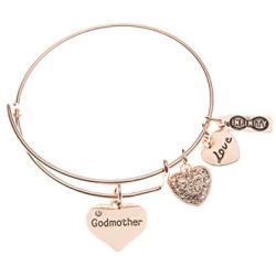 Godmother Bangle Bracelet- Godmother Gift- Rose Gold Godmother Jewelry- Gift from Godchild