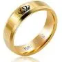 Uloveido 2pcs His Queen and Her King Couple Rings Set, Titanium Steel Matching Promise Wedding Engagement Band for Couples (Black, Gold) Uloveido 2pcs His Queen and Her King Couple Rings Set, Titanium Steel Matching Promise Wedding Engagement Band for Couples (Black, Gold)