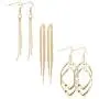 ORAZIO 3 Pairs Dangle Earrings for Women Double Twist Wave Drop Long Tassel Earrings ORAZIO 3 Pairs Dangle Earrings for Women Double Twist Wave Drop Long Tassel Earrings