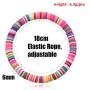 MUYOU 10 Pcs Friendship Bracelets Vsco Boho Beaded Bracelet for Women Surfer Bracelets Polymer Clay Rainbow Bracelet Elastic Rope Heishi Bracelet Set Summer Beach Jewelry