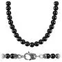WESTMIAJW Black Onyx Beads Beaded Necklace Chain for Men Natural Gemstones Healing Crystals Jewelry 50/55/60/65/70cm WESTMIAJW Black Onyx Beads Beaded Necklace Chain for Men Natural Gemstones Healing Crystals Jewelry 50/55/60/65/70cm
