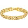 Lifetime Jewelry 9mm Filigree Bracelet for Women 24k Real Gold Plated Charm