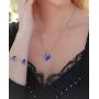 Leafael 18K Rose Gold Plated Love Heart Pendant Necklace with Healing Stone Crystal Jewelry Gifts for Women, 18''+2''