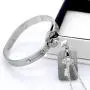 Uloveido Rose Gold Plated Titanium Matching Puzzle Couple Heart Lock Bracelet and Key Pendant Necklace for Men and Women Uloveido Rose Gold Plated Titanium Matching Puzzle Couple Heart Lock Bracelet and Key Pendant Necklace for Men and Women