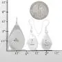 925 Sterling Silver Matching Pendant & Earrings Set with Genuine Gemstones 20'' Necklace 925 Sterling Silver Matching Pendant & Earrings Set with Genuine Gemstones 20'' Necklace