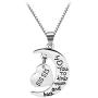 omodofo Family Jewelry Gift Big Middle Sister Little Sis Set of 3 Sisters Pendant Necklace for Sisters