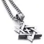 Elfasio Star of David Messianic Cross Men 316L Stainless Steel Necklace Pendant Chain Set 18-30 inch Elfasio Star of David Messianic Cross Men 316L Stainless Steel Necklace Pendant Chain Set 18-30 inch