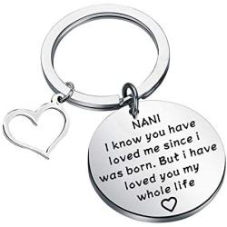 TIIMG Nani Keychain Nani Gift Grandma Gifts from Grandchildren Grandma Birthday Gift
