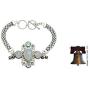 NOVICA Cultured Peacock Pearl and Moonstone .925 Sterling Silver Bracelet Regal Gianyar, 7-7.5''
