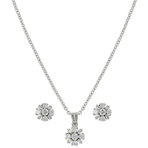 Montana Silversmiths Simply Brilliant Flower Jewelry Set
