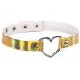 Tvoip 4Pcs PU Leather Choker Necklace Gift for Women Holographic Choker Heart Metal Laser Collar Chocker Fashion Jewelry Colorful Leather