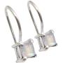 SilverStarJewel 925 Solid Silver Rainbow Moonstone Earrings 0.6'' New Gift