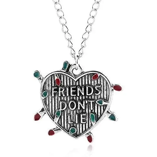 Stranger Things Necklace - Movie Fan Horror Show Inspired Christmas Halloween Cosplay Eleven Alphabet Dont Lie Vintage Necklace Jewelry Gifts for Girls Stranger Things Necklace - Movie Fan Horror Show Inspired Christmas Halloween Cosplay Eleven Alphabet Dont Lie Vintage Necklace Jewelry Gifts for Girls