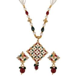 Efulgenz Indian Bollywood 14 K Gold Plated Faux Pearl Beaded Wedding Bridal Strand Necklace Earrings Jewelry Set