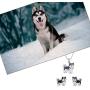UJIMS Husky Jewelry Funny Husky Pendant Necklace Earrings Set Husky Mom Jewelry for Pet Owners Dog Gift for Husky Lover
