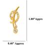 Touchstone Gold Tone Indian Bollywood Ethnic White Rhinestones Pretty mangalsutra Necklace Set Jewelry for Women