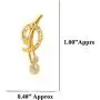 Touchstone Gold Tone Indian Bollywood Ethnic White Rhinestones Pretty mangalsutra Necklace Set Jewelry for Women