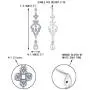 EVER FAITH Pave CZ Cream Simulated Pearl Vintage Style Chandelier Bridal Prom Dangle Earrings Clear Silver-Tone EVER FAITH Pave CZ Cream Simulated Pearl Vintage Style Chandelier Bridal Prom Dangle Earrings Clear Silver-Tone