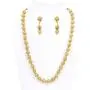 SANARA Indian Traditional Wedding Ethnic Golden Lakshmi Temple Necklace Earring Set Women South Indian Jewelry