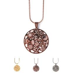 Tolerance Spiritual Stainless Steel Pendant Necklace & a Gift Book | 14 Religious Symbols Fashion Spiritual Jewelry for Women | Multi Religion Pendant Necklace
