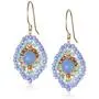 Miguel Ases Blue Quartz and Topaz Hydro Lotus Drop Earrings, 1.4'' Miguel Ases Blue Quartz and Topaz Hydro Lotus Drop Earrings, 1.4''